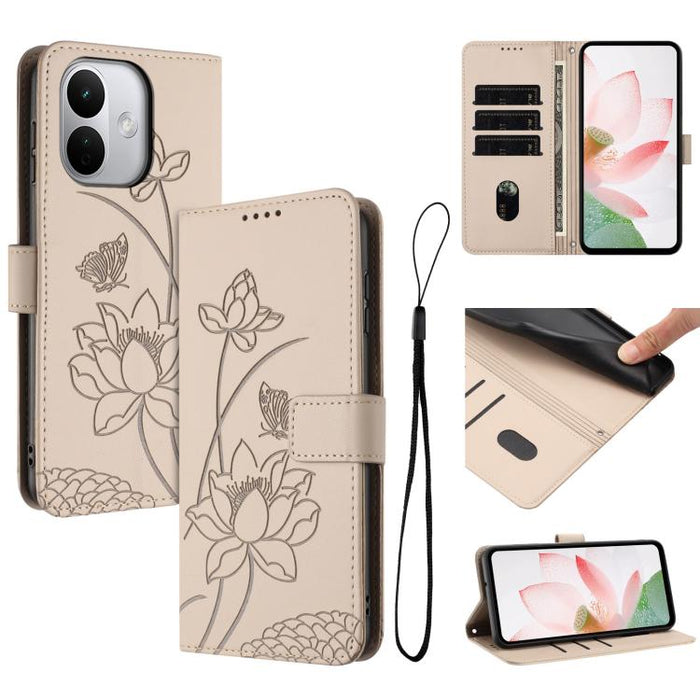 Funda para teléfono de piel con relieve de loto y cordón., For Redmi 15a 5G, For Redmi A7 Pro 4G 171mm, For Redmi Turbo 5 Max / Poco X8 Pro Max 5G, For Redmi Turbo 5 / Poco X8 Pro 5G, For Redmi Note 15 Pro+ Global 5G 163.3mm                            ...