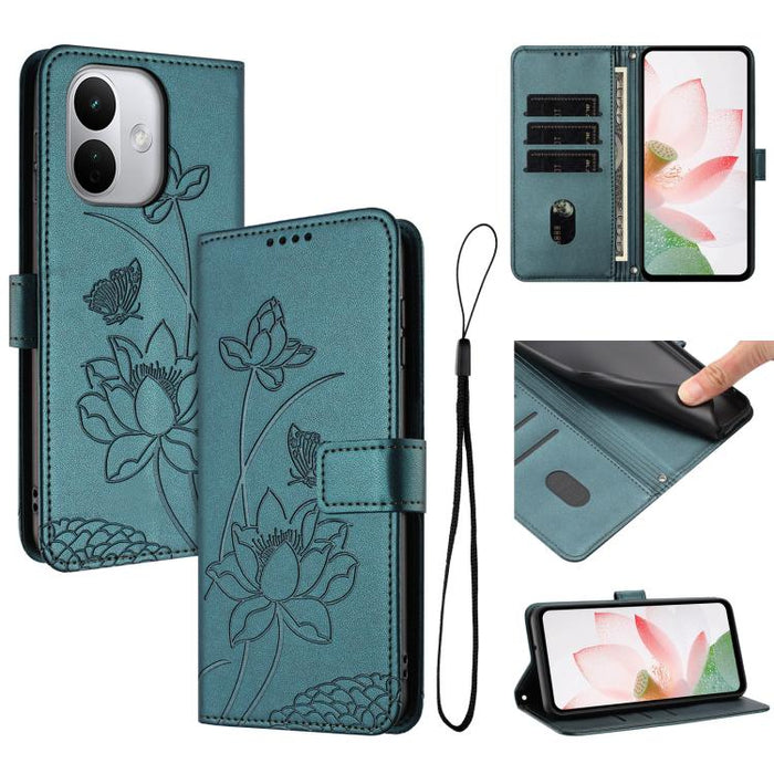 Funda para teléfono de piel con relieve de loto y cordón., For Redmi 15a 5G, For Redmi A7 Pro 4G 171mm, For Redmi Turbo 5 Max / Poco X8 Pro Max 5G, For Redmi Turbo 5 / Poco X8 Pro 5G, For Redmi Note 15 Pro+ Global 5G 163.3mm                            ...
