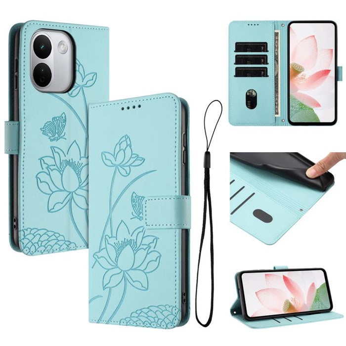 Funda para teléfono de piel con relieve de loto y cordón., For Redmi 15a 5G, For Redmi A7 Pro 4G 171mm, For Redmi Turbo 5 Max / Poco X8 Pro Max 5G, For Redmi Turbo 5 / Poco X8 Pro 5G, For Redmi Note 15 Pro+ Global 5G 163.3mm                            ...