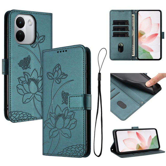 Funda para teléfono de piel con relieve de loto y cordón., For Redmi 15a 5G, For Redmi A7 Pro 4G 171mm, For Redmi Turbo 5 Max / Poco X8 Pro Max 5G, For Redmi Turbo 5 / Poco X8 Pro 5G, For Redmi Note 15 Pro+ Global 5G 163.3mm                            ...