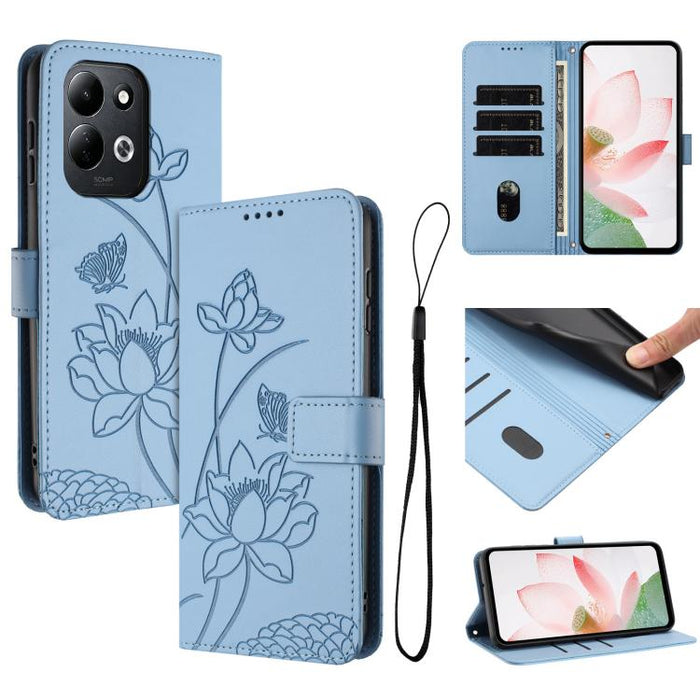 Funda para teléfono de piel con relieve de loto y cordón., For Redmi 15a 5G, For Redmi A7 Pro 4G 171mm, For Redmi Turbo 5 Max / Poco X8 Pro Max 5G, For Redmi Turbo 5 / Poco X8 Pro 5G, For Redmi Note 15 Pro+ Global 5G 163.3mm                            ...