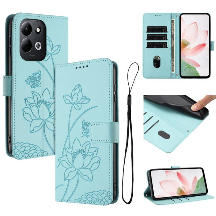 Funda para teléfono de piel con relieve de loto y cordón., For Redmi 15a 5G, For Redmi A7 Pro 4G 171mm, For Redmi Turbo 5 Max / Poco X8 Pro Max 5G, For Redmi Turbo 5 / Poco X8 Pro 5G, For Redmi Note 15 Pro+ Global 5G 163.3mm                            ...