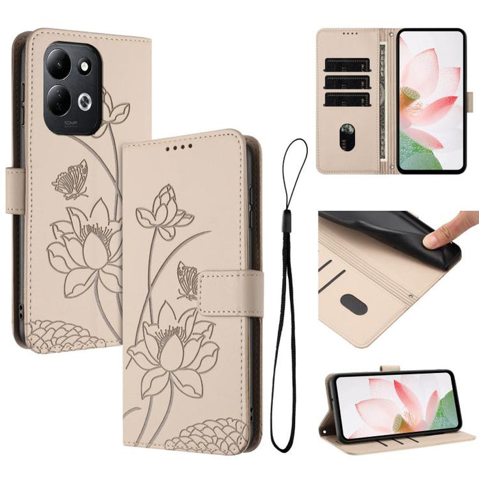 Funda para teléfono de piel con relieve de loto y cordón., For Redmi 15a 5G, For Redmi A7 Pro 4G 171mm, For Redmi Turbo 5 Max / Poco X8 Pro Max 5G, For Redmi Turbo 5 / Poco X8 Pro 5G, For Redmi Note 15 Pro+ Global 5G 163.3mm                            ...