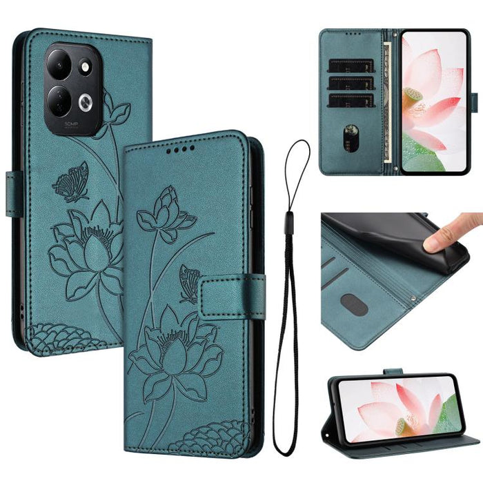 Funda para teléfono de piel con relieve de loto y cordón., For Redmi 15a 5G, For Redmi A7 Pro 4G 171mm, For Redmi Turbo 5 Max / Poco X8 Pro Max 5G, For Redmi Turbo 5 / Poco X8 Pro 5G, For Redmi Note 15 Pro+ Global 5G 163.3mm                            ...