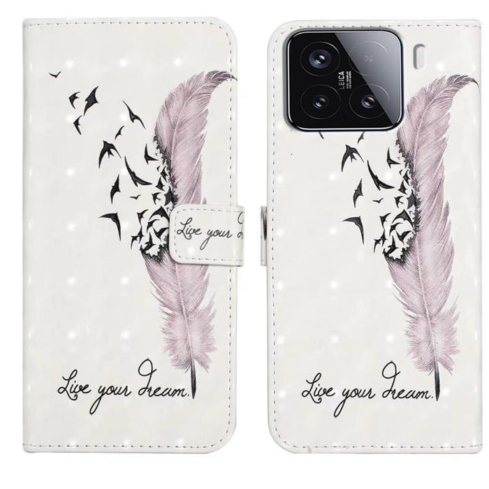 Funda de teléfono de cuero con dibujo 3D en relieve al óleo, For Redmi K90 Pro Max/Poco F8 Ultra, For Redmi K90/Poco F8 Pro, For Redmi 15C 5G/4G EU 173mm/Poco C85 5G, For Redmi 15 5G / 4G EU 171mm, For Redmi 15C 5G/4G Global 171mm/Poco C85 4G          ...