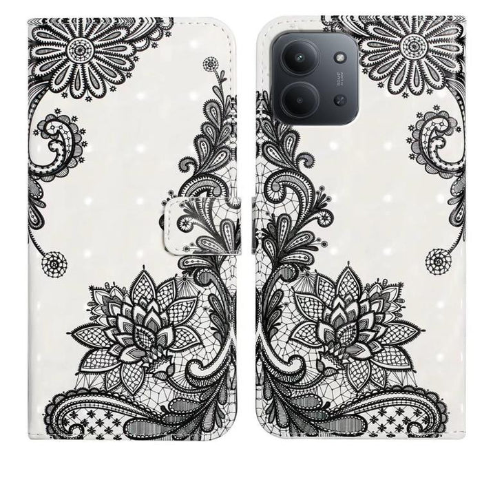 Funda de teléfono de cuero con dibujo 3D en relieve al óleo, For Redmi K90 Pro Max/Poco F8 Ultra, For Redmi K90/Poco F8 Pro, For Redmi 15C 5G/4G EU 173mm/Poco C85 5G, For Redmi 15 5G / 4G EU 171mm, For Redmi 15C 5G/4G Global 171mm/Poco C85 4G          ...