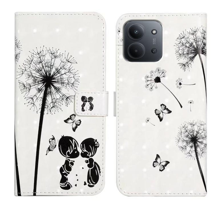 Funda de teléfono de cuero con dibujo 3D en relieve al óleo, For Redmi K90 Pro Max/Poco F8 Ultra, For Redmi K90/Poco F8 Pro, For Redmi 15C 5G/4G EU 173mm/Poco C85 5G, For Redmi 15 5G / 4G EU 171mm, For Redmi 15C 5G/4G Global 171mm/Poco C85 4G          ...