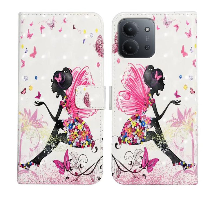 Funda de teléfono de cuero con dibujo 3D en relieve al óleo, For Redmi K90 Pro Max/Poco F8 Ultra, For Redmi K90/Poco F8 Pro, For Redmi 15C 5G/4G EU 173mm/Poco C85 5G, For Redmi 15 5G / 4G EU 171mm, For Redmi 15C 5G/4G Global 171mm/Poco C85 4G          ...