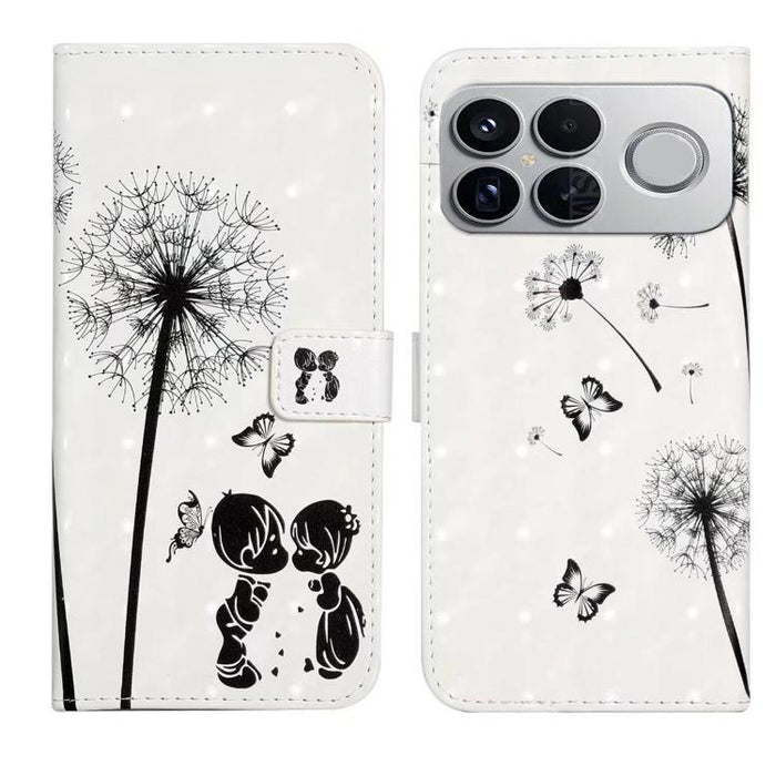 Funda de teléfono de cuero con dibujo 3D en relieve al óleo, For Redmi K90 Pro Max/Poco F8 Ultra, For Redmi K90/Poco F8 Pro, For Redmi 15C 5G/4G EU 173mm/Poco C85 5G, For Redmi 15 5G / 4G EU 171mm, For Redmi 15C 5G/4G Global 171mm/Poco C85 4G          ...