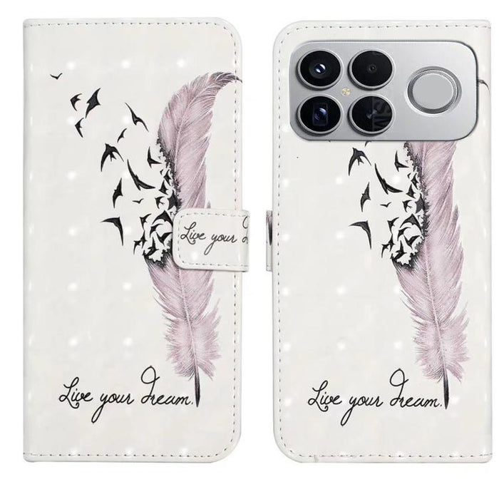 Funda de teléfono de cuero con dibujo 3D en relieve al óleo, For Redmi K90 Pro Max/Poco F8 Ultra, For Redmi K90/Poco F8 Pro, For Redmi 15C 5G/4G EU 173mm/Poco C85 5G, For Redmi 15 5G / 4G EU 171mm, For Redmi 15C 5G/4G Global 171mm/Poco C85 4G          ...