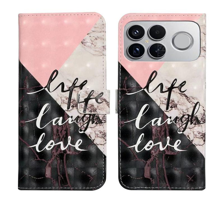 Funda de teléfono de cuero con dibujo 3D en relieve al óleo, For Redmi K90 Pro Max/Poco F8 Ultra, For Redmi K90/Poco F8 Pro, For Redmi 15C 5G/4G EU 173mm/Poco C85 5G, For Redmi 15 5G / 4G EU 171mm, For Redmi 15C 5G/4G Global 171mm/Poco C85 4G          ...