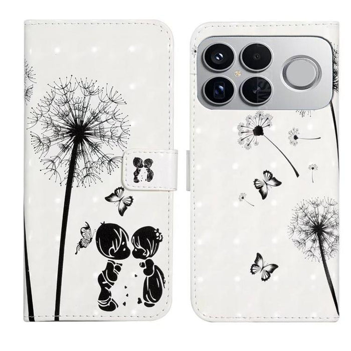 Funda de teléfono de cuero con dibujo 3D en relieve al óleo, For Redmi K90 Pro Max/Poco F8 Ultra, For Redmi K90/Poco F8 Pro, For Redmi 15C 5G/4G EU 173mm/Poco C85 5G, For Redmi 15 5G / 4G EU 171mm, For Redmi 15C 5G/4G Global 171mm/Poco C85 4G          ...