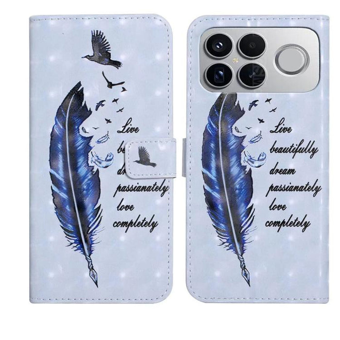 Funda de teléfono de cuero con dibujo 3D en relieve al óleo, For Redmi K90 Pro Max/Poco F8 Ultra, For Redmi K90/Poco F8 Pro, For Redmi 15C 5G/4G EU 173mm/Poco C85 5G, For Redmi 15 5G / 4G EU 171mm, For Redmi 15C 5G/4G Global 171mm/Poco C85 4G          ...