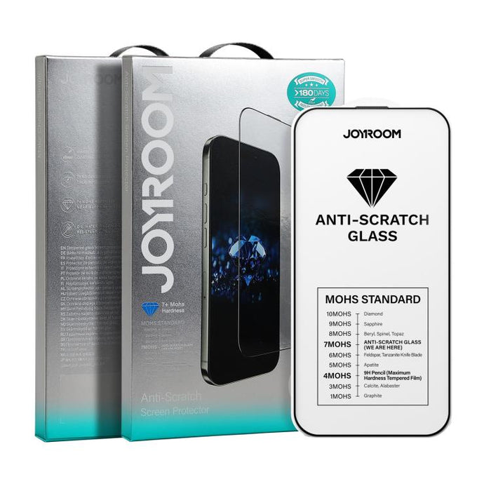 JOYROOM Knight Series 2.5D Full Screen HD Hard Anti-Scratch Tempered Glass Film, For iPhone 17 Pro Max, For iPhone 17 Pro, For iPhone 17, For iPhone Air, For iPhone 16 Pro Max, For iPhone 16 Pro, For iPhone 16 Plus, For iPhone 16