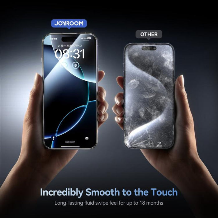 JOYROOM Knight Series 2.5D Full Screen HD Hard Anti-Scratch Tempered Glass Film, For iPhone 17 Pro Max, For iPhone 17 Pro, For iPhone 17, For iPhone Air, For iPhone 16 Pro Max, For iPhone 16 Pro, For iPhone 16 Plus, For iPhone 16