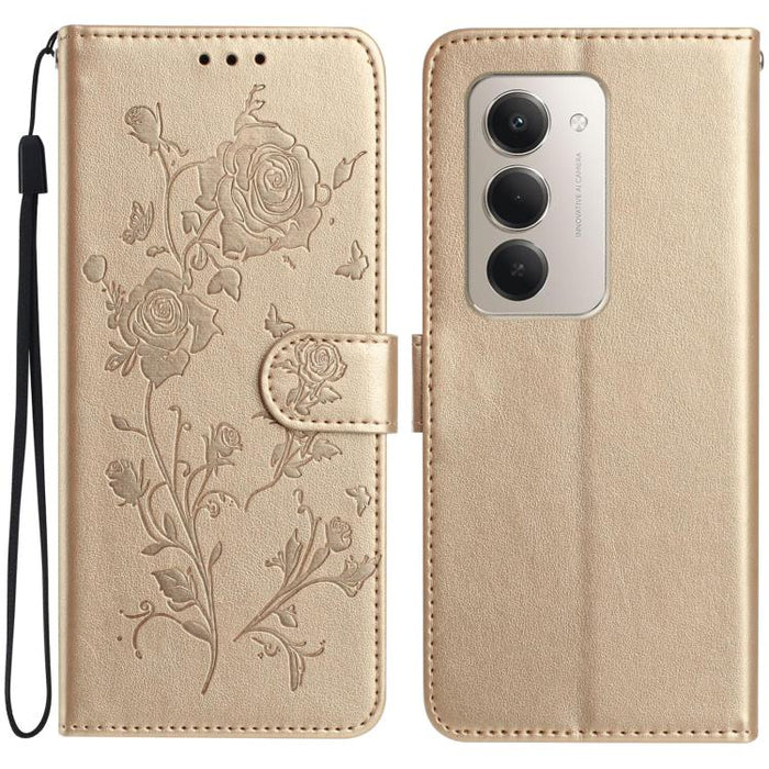 Funda de cuero para teléfono con estampado de flores de rosa en relieve, For Redmi K90 Pro Max/Poco F8 Ultra, For Redmi K90/Poco F8 Pro, For Redmi 15C 5G/4G EU 173mm/Poco C85 5G, For Redmi 15 5G / 4G EU 171mm, For Redmi 15C 5G/4G Global 171mm/Poco C85 ...