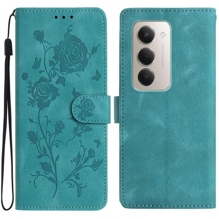 Funda de cuero para teléfono con estampado de flores de rosa en relieve, For Redmi K90 Pro Max/Poco F8 Ultra, For Redmi K90/Poco F8 Pro, For Redmi 15C 5G/4G EU 173mm/Poco C85 5G, For Redmi 15 5G / 4G EU 171mm, For Redmi 15C 5G/4G Global 171mm/Poco C85 ...