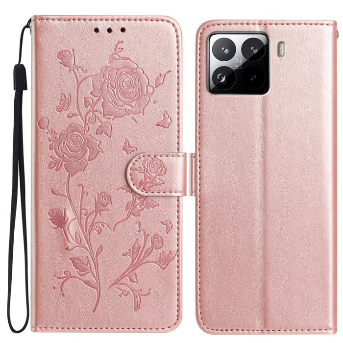 Funda de cuero para teléfono con estampado de flores de rosa en relieve, For Redmi K90 Pro Max/Poco F8 Ultra, For Redmi K90/Poco F8 Pro, For Redmi 15C 5G/4G EU 173mm/Poco C85 5G, For Redmi 15 5G / 4G EU 171mm, For Redmi 15C 5G/4G Global 171mm/Poco C85 ...