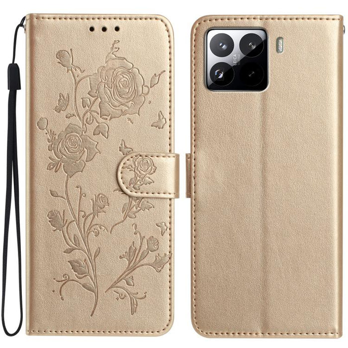 Funda de cuero para teléfono con estampado de flores de rosa en relieve, For Redmi K90 Pro Max/Poco F8 Ultra, For Redmi K90/Poco F8 Pro, For Redmi 15C 5G/4G EU 173mm/Poco C85 5G, For Redmi 15 5G / 4G EU 171mm, For Redmi 15C 5G/4G Global 171mm/Poco C85 ...