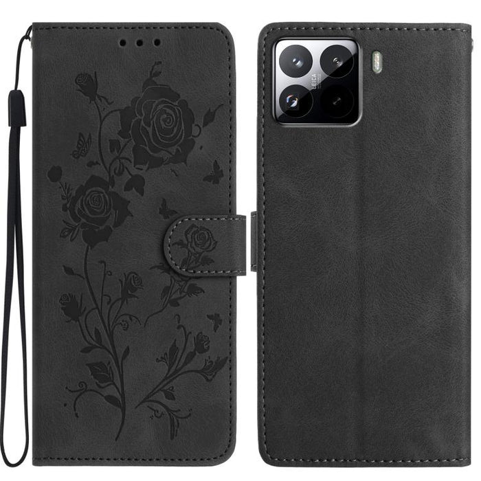 Funda de cuero para teléfono con estampado de flores de rosa en relieve, For Redmi K90 Pro Max/Poco F8 Ultra, For Redmi K90/Poco F8 Pro, For Redmi 15C 5G/4G EU 173mm/Poco C85 5G, For Redmi 15 5G / 4G EU 171mm, For Redmi 15C 5G/4G Global 171mm/Poco C85 ...