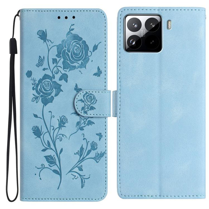 Funda de cuero para teléfono con estampado de flores de rosa en relieve, For Redmi K90 Pro Max/Poco F8 Ultra, For Redmi K90/Poco F8 Pro, For Redmi 15C 5G/4G EU 173mm/Poco C85 5G, For Redmi 15 5G / 4G EU 171mm, For Redmi 15C 5G/4G Global 171mm/Poco C85 ...