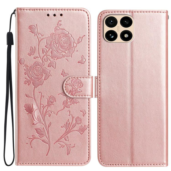 Funda de cuero para teléfono con estampado de flores de rosa en relieve, For Redmi K90 Pro Max/Poco F8 Ultra, For Redmi K90/Poco F8 Pro, For Redmi 15C 5G/4G EU 173mm/Poco C85 5G, For Redmi 15 5G / 4G EU 171mm, For Redmi 15C 5G/4G Global 171mm/Poco C85 ...