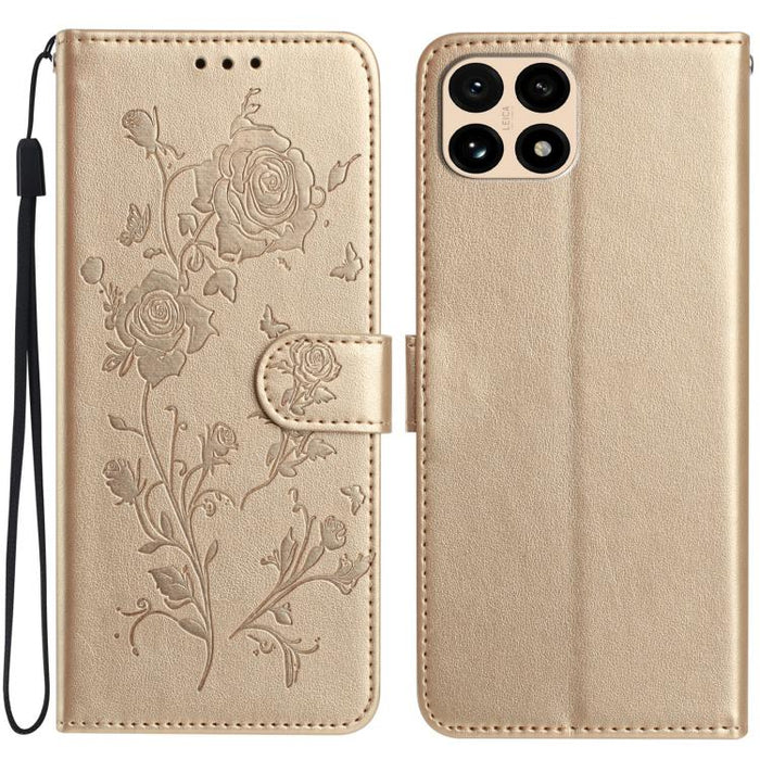 Funda de cuero para teléfono con estampado de flores de rosa en relieve, For Redmi K90 Pro Max/Poco F8 Ultra, For Redmi K90/Poco F8 Pro, For Redmi 15C 5G/4G EU 173mm/Poco C85 5G, For Redmi 15 5G / 4G EU 171mm, For Redmi 15C 5G/4G Global 171mm/Poco C85 ...