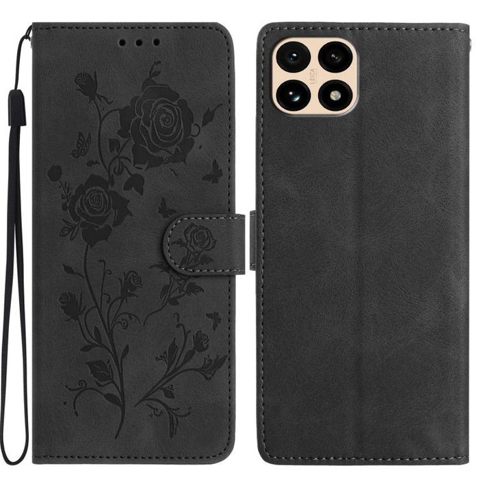 Funda de cuero para teléfono con estampado de flores de rosa en relieve, For Redmi K90 Pro Max/Poco F8 Ultra, For Redmi K90/Poco F8 Pro, For Redmi 15C 5G/4G EU 173mm/Poco C85 5G, For Redmi 15 5G / 4G EU 171mm, For Redmi 15C 5G/4G Global 171mm/Poco C85 ...