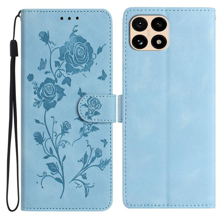 Funda de cuero para teléfono con estampado de flores de rosa en relieve, For Redmi K90 Pro Max/Poco F8 Ultra, For Redmi K90/Poco F8 Pro, For Redmi 15C 5G/4G EU 173mm/Poco C85 5G, For Redmi 15 5G / 4G EU 171mm, For Redmi 15C 5G/4G Global 171mm/Poco C85 ...