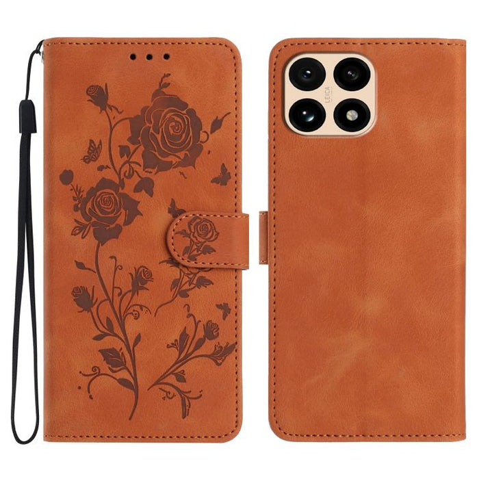 Funda de cuero para teléfono con estampado de flores de rosa en relieve, For Redmi K90 Pro Max/Poco F8 Ultra, For Redmi K90/Poco F8 Pro, For Redmi 15C 5G/4G EU 173mm/Poco C85 5G, For Redmi 15 5G / 4G EU 171mm, For Redmi 15C 5G/4G Global 171mm/Poco C85 ...