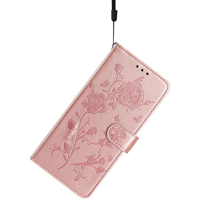 Funda de cuero para teléfono con estampado de flores de rosa en relieve, For Redmi K90 Pro Max/Poco F8 Ultra, For Redmi K90/Poco F8 Pro, For Redmi 15C 5G/4G EU 173mm/Poco C85 5G, For Redmi 15 5G / 4G EU 171mm, For Redmi 15C 5G/4G Global 171mm/Poco C85 ...