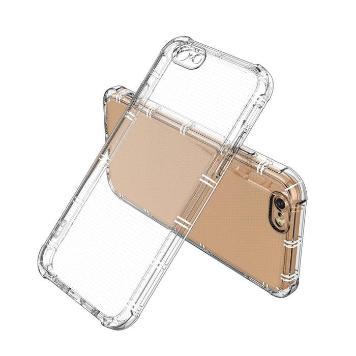 Estuche transparente de TPU a prueba de golpes con dos puntas de hueso de borde recto