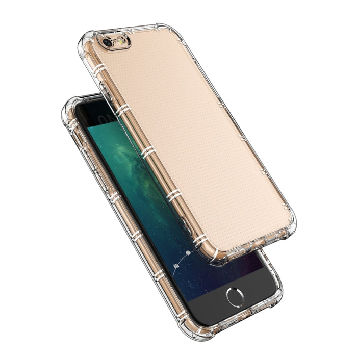 Estuche transparente de TPU a prueba de golpes con dos puntas de hueso de borde recto