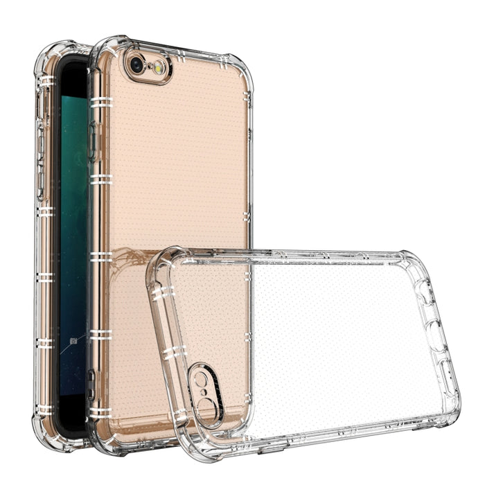 Estuche transparente de TPU a prueba de golpes con dos puntas de hueso de borde recto