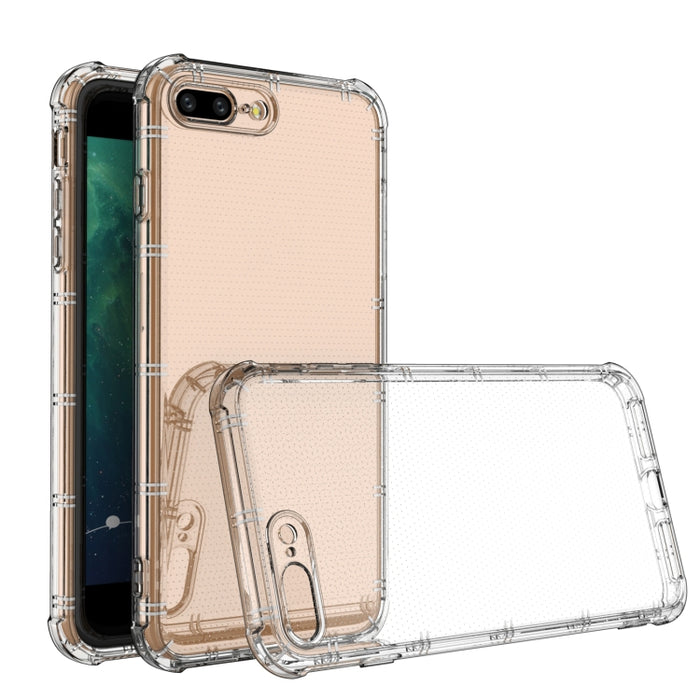 Estuche transparente de TPU a prueba de golpes con dos puntas de hueso de borde recto