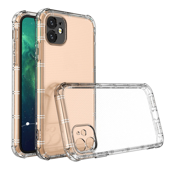 Estuche transparente de TPU a prueba de golpes con dos puntas de hueso de borde recto