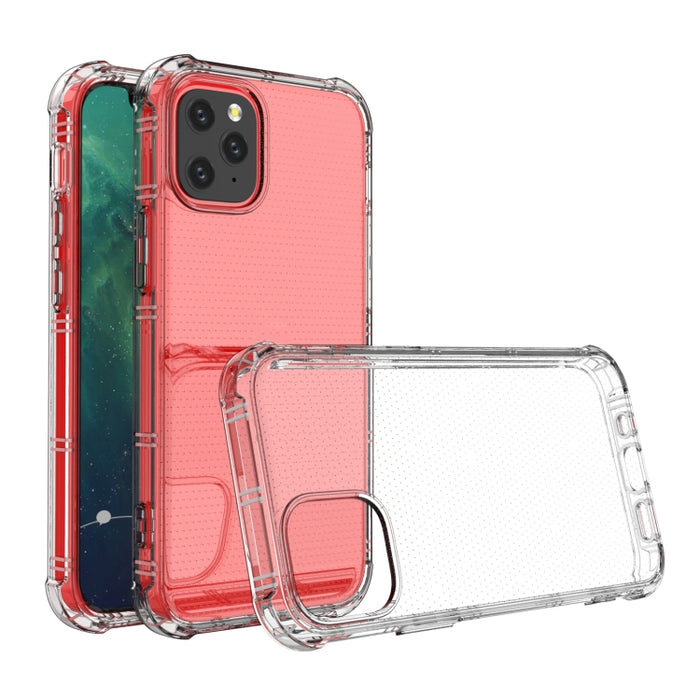Estuche transparente de TPU a prueba de golpes con dos puntas de hueso de borde recto