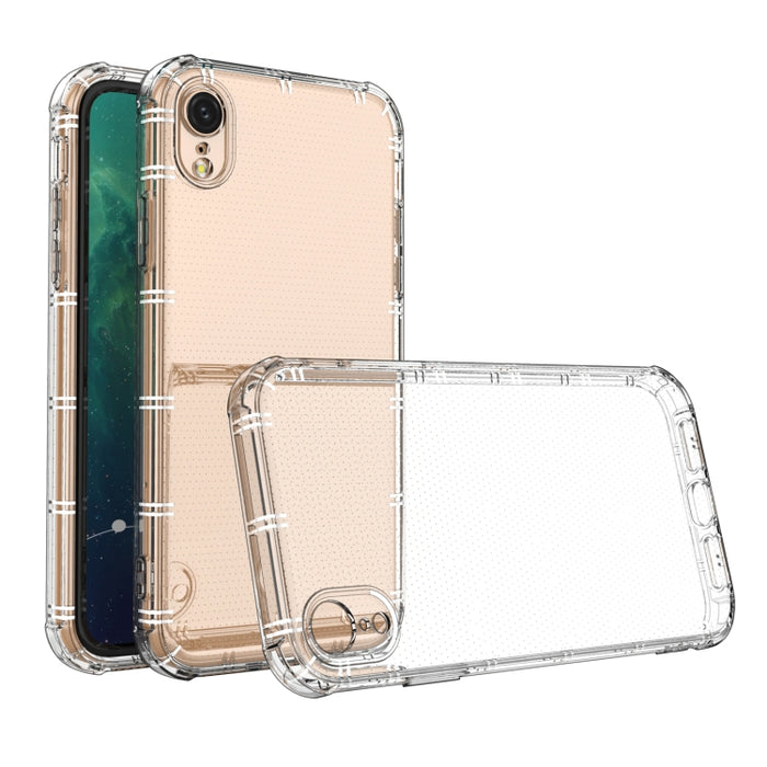 Estuche transparente de TPU a prueba de golpes con dos puntas de hueso de borde recto