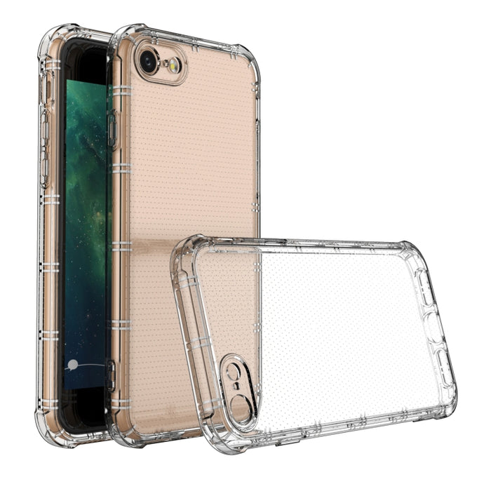 Estuche transparente de TPU a prueba de golpes con dos puntas de hueso de borde recto