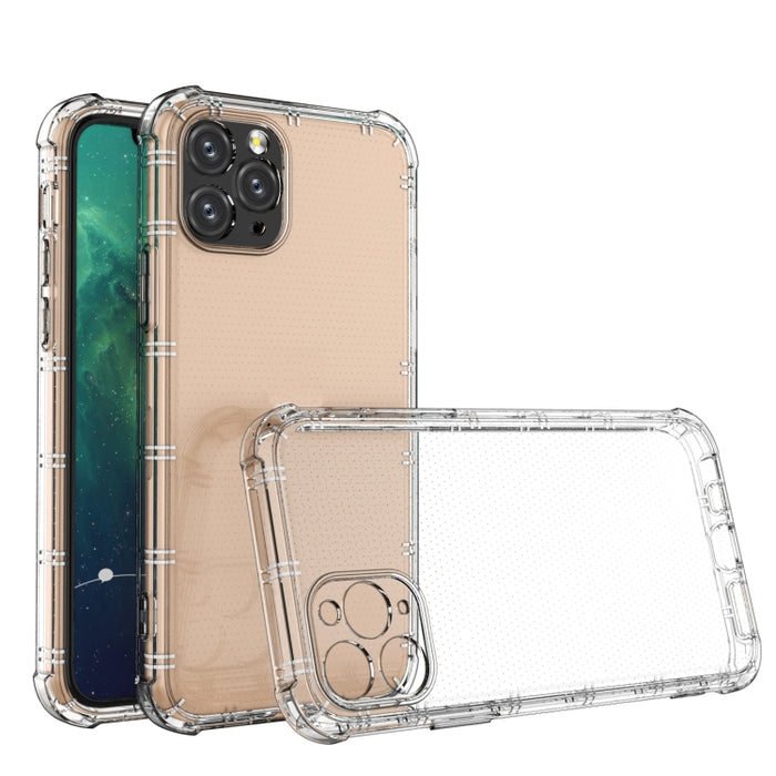 Estuche transparente de TPU a prueba de golpes con dos puntas de hueso de borde recto