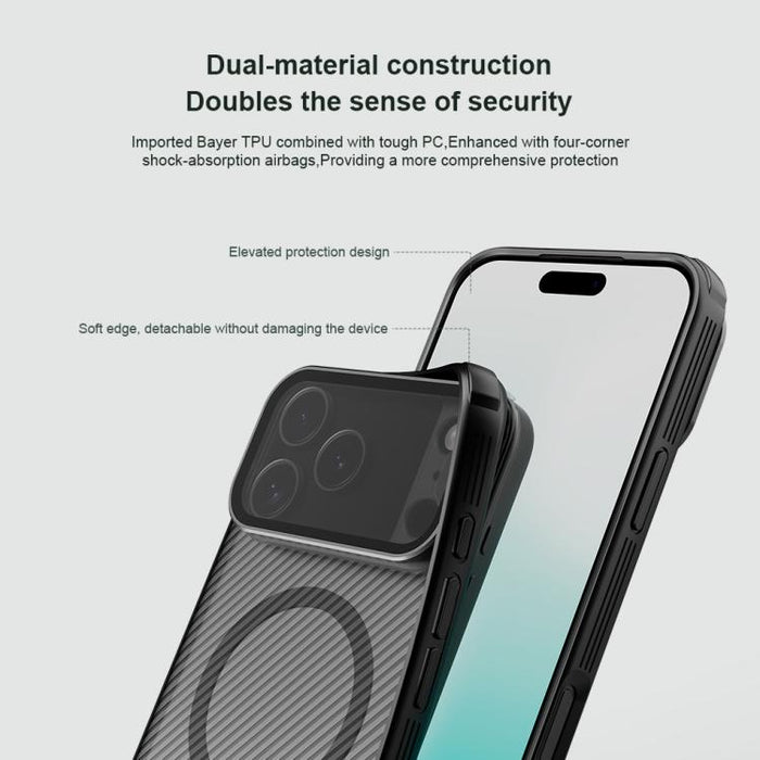 NILLKIN CamShield Prop Transparent Mirror Cover MagSafe Magnetic Translucent PC Phone Case, For iPhone 17 Pro Max, For iPhone 17 Pro