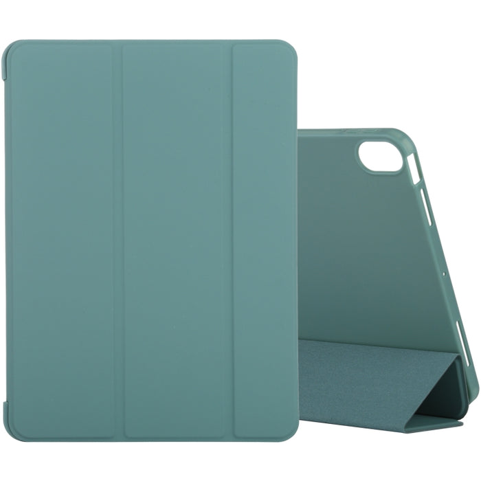 Estuche de cuero de cobertura total de 3 pliegues de silicona