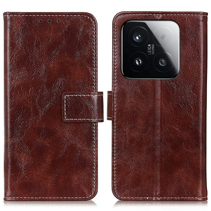 Funda para teléfono de cuero con textura retro Crazy Horse, For Xiaomi 17T Pro 5G, For Xiaomi 17T 5G, For Xiaomi 17 Pro Max, For Xiaomi 17 Pro, For Xiaomi 17, For Xiaomi 15T Pro 5G, For Xiaomi 15T 5G