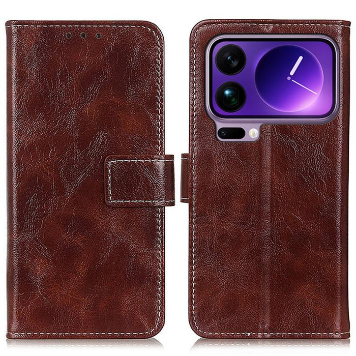 Funda para teléfono de cuero con textura retro Crazy Horse, For Xiaomi 17T Pro 5G, For Xiaomi 17T 5G, For Xiaomi 17 Pro Max, For Xiaomi 17 Pro, For Xiaomi 17, For Xiaomi 15T Pro 5G, For Xiaomi 15T 5G