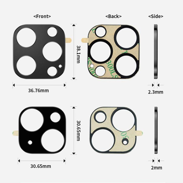 XDcase Titanium Alloy Hollow Camera Lens Protector, For iPhone 16 / 16 Plus