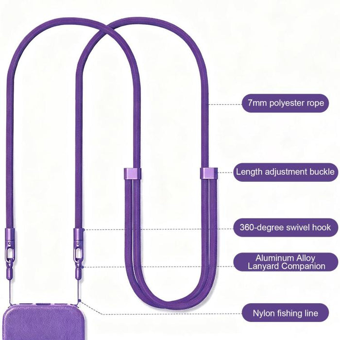 XDcase Double Buckle Adjustable Crossbody Mobile Phone Lanyard