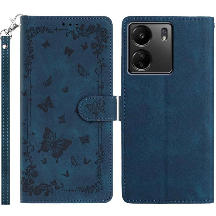 Funda de cuero para teléfono con estampado de mariposas de Jardín Secreto, For Redmi 14C 4G, For Redmi A3, For Redmi 13C 4G Global
