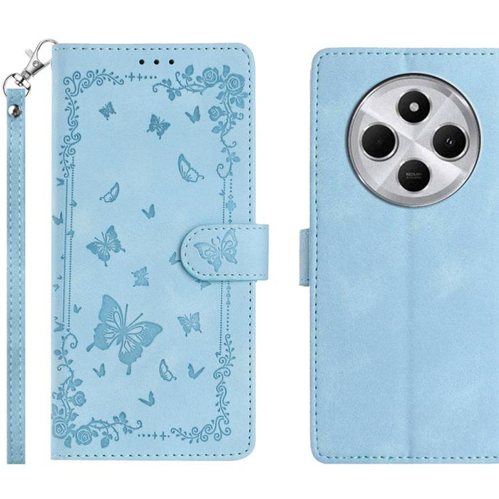 Funda de cuero para teléfono con estampado de mariposas de Jardín Secreto, For Redmi 14C 4G, For Redmi A3, For Redmi 13C 4G Global