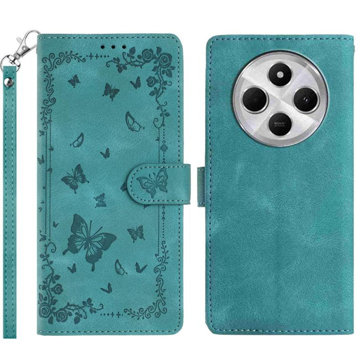 Funda de cuero para teléfono con estampado de mariposas de Jardín Secreto, For Redmi 14C 4G, For Redmi A3, For Redmi 13C 4G Global