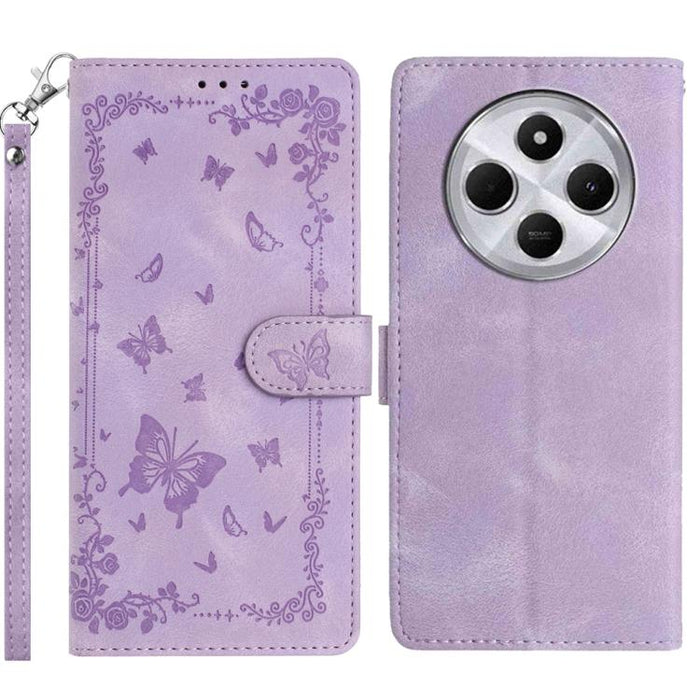 Funda de cuero para teléfono con estampado de mariposas de Jardín Secreto, For Redmi 14C 4G, For Redmi A3, For Redmi 13C 4G Global